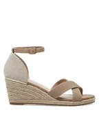 Espadryle damskie - Clara Barson Espadryle WSS20802-03 Beżowy - miniaturka - grafika 1