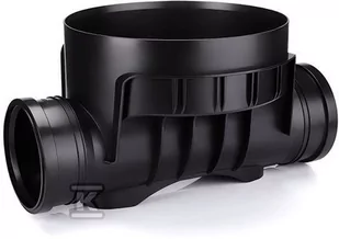 Kineta przelotowa EKO 315x160, do rury wznoszącej karbowanej DN315mm (355mm-średnica zewnętrzna), dopływ rury gładkiej DN160mm z kielichem, kolor - Akcesoria hydrauliczne - miniaturka - grafika 1