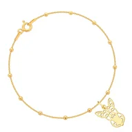 Bransoletki - Pozłacana bransoletka z pieskiem chihuahua - miniaturka - grafika 1