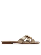 Klapki i japonki damskie - PINKO Klapki Marli 09 SD0313P049 Złoty - miniaturka - grafika 1