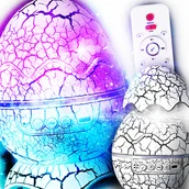 Lampy stojące - Lampka Nocna LED Projektor Rzutnik GWIAZD Nieba JAJO DINOZAURA Dla Dzieci - miniaturka - grafika 1