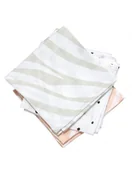 Pieluchy - Motherhood Chusteczka muślinowa Zebra Szara - miniaturka - grafika 1