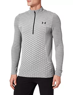 Under Armour męski Vanish bezszwowy zamek błyskawiczny 1/2 nowość rozgrzewka Mod Gray/Black XL - Koszulki męskie - miniaturka - grafika 1