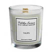 Polskie Świece Świeca sojowa Tulipan z drewnianym knotem 190 g - Świece - miniaturka - grafika 1