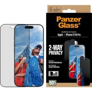 Szkło prywatyzujące PANZERGLASS Ultra-Wide Fit do Apple iPhone 17 / 16 Pro - Szkła hartowane na telefon - miniaturka - grafika 1