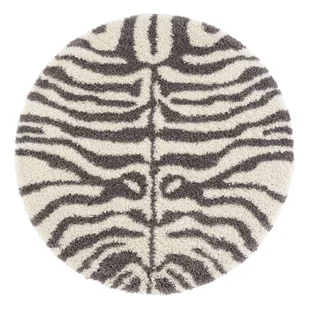 Szaro-beżowy okrągły dywan ø 160 cm Striped Animal – Ragami - Dywany - miniaturka - grafika 1