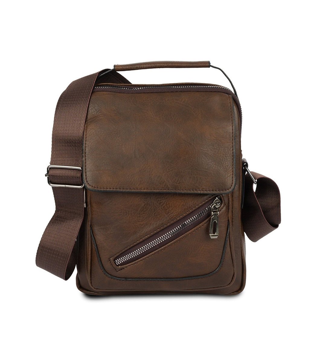 Męska MAŁA prostokątna torba usztywniana elegancka