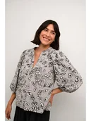 Bluzki damskie - Kaffe Bluzka w kolorze jasnoszaro-kremowym - miniaturka - grafika 1