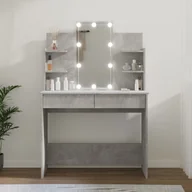 Toaletki - Toaletka z oświetleniem LED, betonowa szarość, 96x40x142 cm - miniaturka - grafika 1