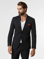 Garnitury - Finshley & Harding London Męska marynarka od garnituru modułowego Mężczyźni Slim Fit wiskoza niebieski wzorzysty, 44 - miniaturka - grafika 1