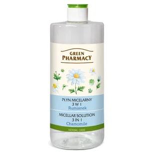 Green Pharmacy Face Care Chamomile woda micelarna 3 w 1 0% Parabens Soaps Artificial Colouring Fragrances 500 ml - Płyny micelarne - miniaturka - grafika 4
