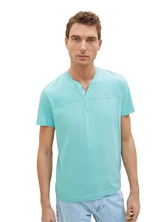 Koszulki męskie - TOM TAILOR Męski t-shirt 1036419, 32036-Aqua Streaky Melange, L, 32036 - Aqua Streaky Melange, L - grafika 1