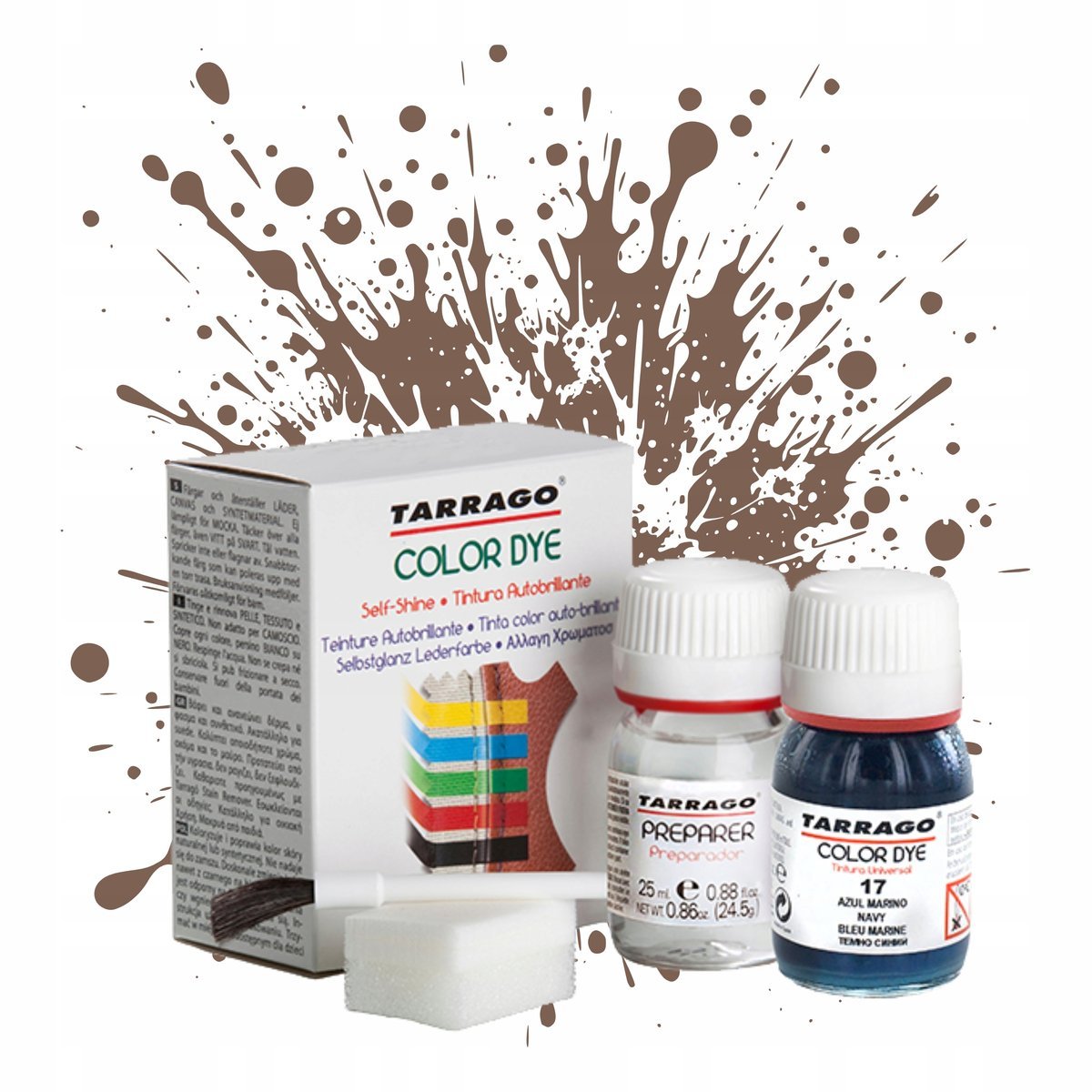 TARRAGO Color Dye Metallic 25ml+25ml Farba do skór licowych brązowa 107