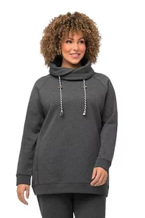 Ulla Popken Bluza damska, Średni szary melanż, 58-60 - Bluzy damskie - miniaturka - grafika 1