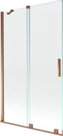 Parawany nawannowe - Mexen Velar parawan nawannowy 2-skrzydłowy przesuwny 110 x 150 cm, transparent, różowe złoto - 896-110-000-01-60 - miniaturka - grafika 1