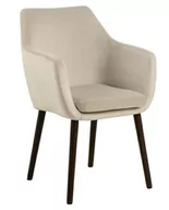 Krzesła - Actona Krzesło do jadalni Nora welurowe jasnobeżowe AC-N21-272 - miniaturka - grafika 1