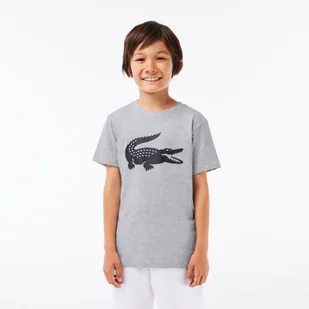 Lacoste Dziecięcy T-shirt tenisowy SPORT z dżerseju technicznego z dużym logo krokodyla - Koszulki dla chłopców - miniaturka - grafika 1