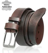 Paski - Pasek skórzany BETLEWSKI LIC35 w pudełku - gnieciony brąz - miniaturka - grafika 1