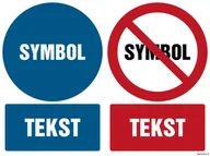 Systemy ekspozycyjne i znaki informacyjne - ZNAK NA ZAMÓWIENIE WZÓR E-005, PN - PŁYTA PCV 1MM; (200X150MM) - miniaturka - grafika 1
