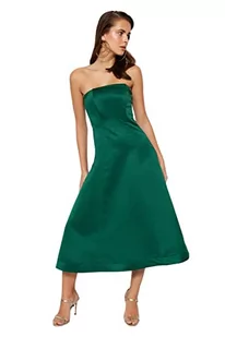 Trendyol Damska sukienka skaterska, dopasowana, szmaragdowa, 36, Szmaragd, 62 - Sukienki - miniaturka - grafika 1