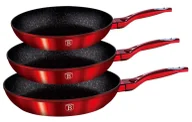 Zestawy garnków i patelni - Granitowe patelnie 3 sztuki na indukcję D7-N60 - miniaturka - grafika 1