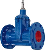 Zawory i kraniki - Zasuwa kołnierzowa "długa" ZK2 SZ15 DIN F5 DN100 pn10 żeliwo szare GJL, bez kółka- rozmiar kółka: kwadrat 19. - miniaturka - grafika 1