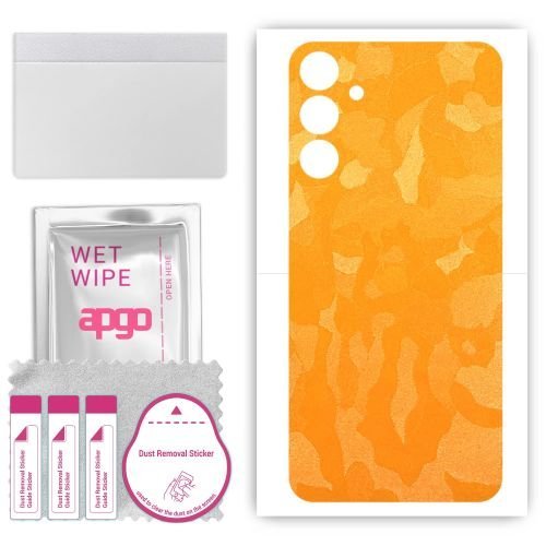 folia naklejka skórka strukturalna na TYŁ do Samsung Galaxy M55 5G - Moro Camo Żółty - apgo SKINS