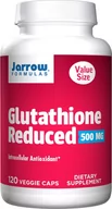 Suplementy diety - JARROW FORMULAS Glutathione Reduced (Glutation - Antyoksydant) 120 kapsułek - miniaturka - grafika 1