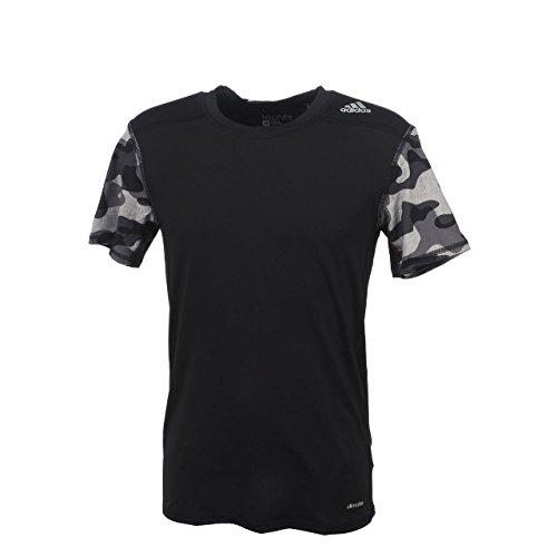 adidas TF Base Fitted, Koszulka męska, XL, Czarny/Szary (Czarny/Grpumg)