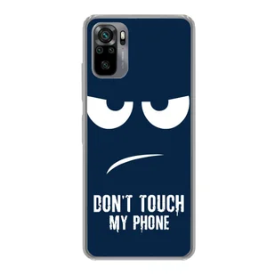 King Design Etui kompatybilne z Xiaomi Redmi Note 10S Plastikowe miękkie etui na telefon - Etui na telefon komórkowy Dont Touch My Phone Blue - Etui i futerały do telefonów - miniaturka - grafika 1