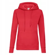 Bluzy damskie - Bluza Damska Z Kapturem Hooded Sweat Czerwony r. M - miniaturka - grafika 1
