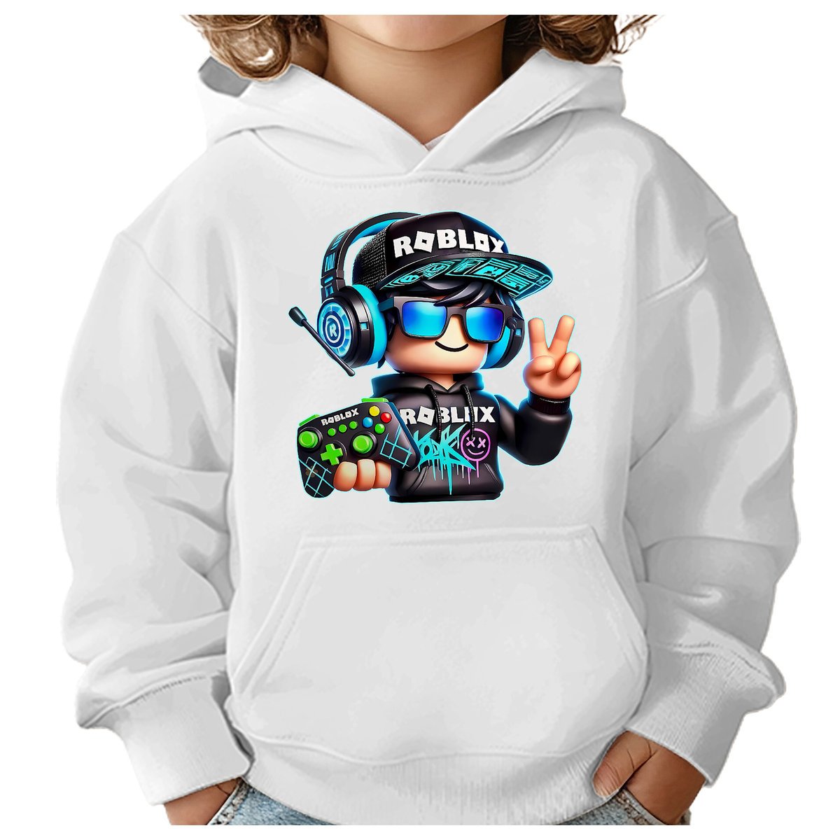 BLUZA DZIECIĘCA Z KAPTUREM ROBLOX GRACZ 134-140 DLA DZIECKA PREZENT