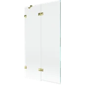 Parawany nawannowe - Mexen Lunar parawan nawannowy 2-skrzydłowy lewy 100 x 150 cm, transparent, złoty - 897-100-100-50-00-L - miniaturka - grafika 1