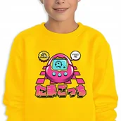 Bluzy dla dziewczynek - Bluza Dziecięca Żółta Różowe Tamagochi Wysoka Jakość Wzory -104 Cm (3-4) - miniaturka - grafika 1