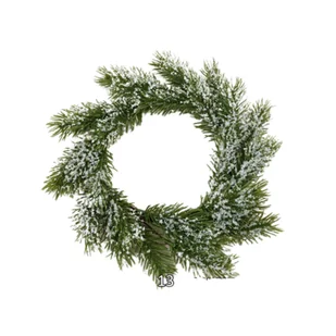 Wianek 13 cm osnieżony - Ozdoby bożonarodzeniowe - miniaturka - grafika 1