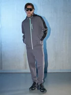 Spodnie sportowe męskie - 4F Spodnie dresowe joggery męskie - szare XXL - miniaturka - grafika 1