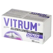 Witaminy i minerały - Vitrum Osteo Ca 500mg + Mg 200mg + Wit. D 800 j.m. + Zn 4,5mg, Suplement diety, 60tabl. - miniaturka - grafika 1