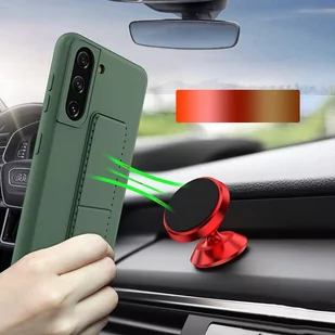 Wozinsky Kickstand Case elastyczne silikonowe etui z podstawką Samsung Galaxy S21+ 5G (S21 Plus 5G) jasnoniebieski - Etui i futerały do telefonów - miniaturka - grafika 1