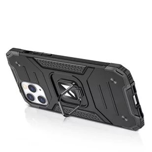 Wozinsky Ring Armor pancerne hybrydowe etui pokrowiec + magnetyczny uchwyt do iPhone 13 czarny - Etui i futerały do telefonów - miniaturka - grafika 4