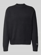 Swetry męskie - Sweter z dzianiny z wyhaftowanym logo model ‘NORREBRO’ - miniaturka - grafika 1