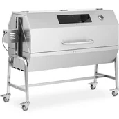 Piece, kotły  i płyty grzejne gastronomiczne - Grill węglowy z rożnem obrotowym elektrycznym do pieczenia prosiaka 18 W 40 kg 138 cm - miniaturka - grafika 1