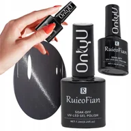 Lakiery do paznokci - Blyszczacy Grafitowy Hybrydowy Lakier Do Paznokci Polysk Lakier Uv/L151 - miniaturka - grafika 1