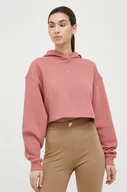 Bluzy damskie - Reebok bluza damska kolor pomarańczowy z kapturem gładka - miniaturka - grafika 1