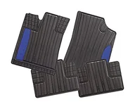 Dywaniki samochodowe - CarFashion SilverStone 264962 mata na każdą pogodę AB1, zestaw 4 sztuk, gumowa mata TPE, czarna, kolorowa wkładka w kolorze niebieskim Aruba | zestaw dywaników samochodowych bez uchwytu na matę - miniaturka - grafika 1