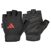 Rękawice do ćwiczeń - Rękawice treningowe ADIDAS Essential Adjustable ( S) Czarno-czerwony - miniaturka - grafika 1
