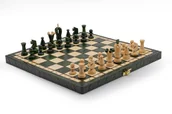 Gry planszowe - Szachy Królewskie średnie zielone35 cm/szachy do nauki/ producent - miniaturka - grafika 1