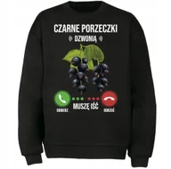 Bluzy męskie - BLUZA CZARNE PORZECZKI DZWONIĄ MUSZĘ IŚĆ SUPER PREZENT - miniaturka - grafika 1