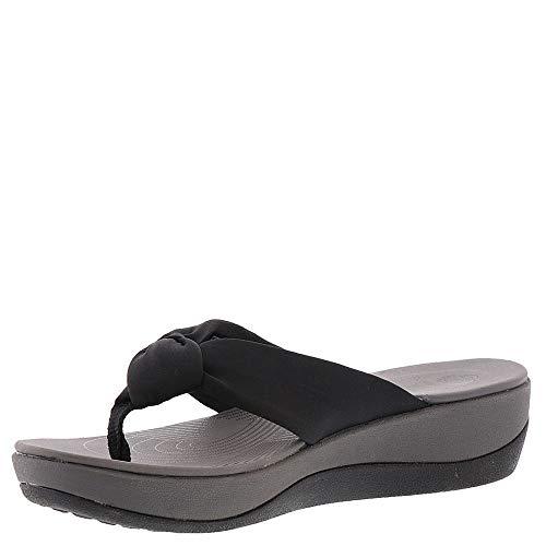 Clarks Klapki damskie Arla Glison, Czarna tkanina, 36 EU