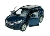 Samochody i pojazdy dla dzieci - WELLY HYUNDAI SANTAFE NIEBIESKI 1:34 SAMOCHÓD NOWY METALOWY MODEL - miniaturka - grafika 1