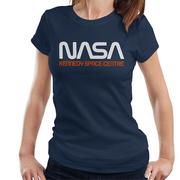 Koszulki i topy damskie - NASA Kennedy Space Centre Rocket Text Koszulka damska Granatowy Medium - miniaturka - grafika 1